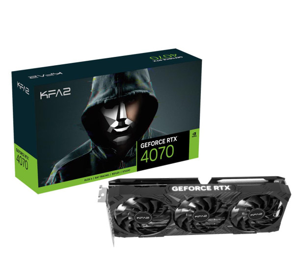 KFA2 GeForce RTX 4070 1-Click OC 3X 12GB GDDR6X - 1175465 - zdjęcie